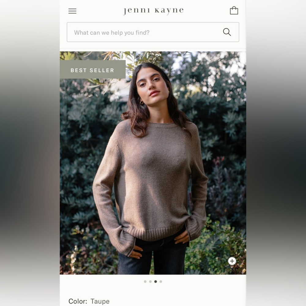 Jenni Kayne Everyday Sweater, Medium in Taupe